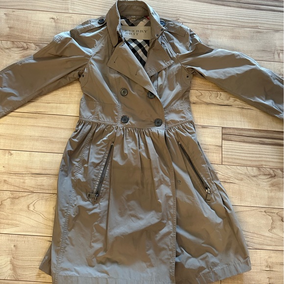 Rare Burberry Brit trench Raincoat tan - Picture 5 of 7